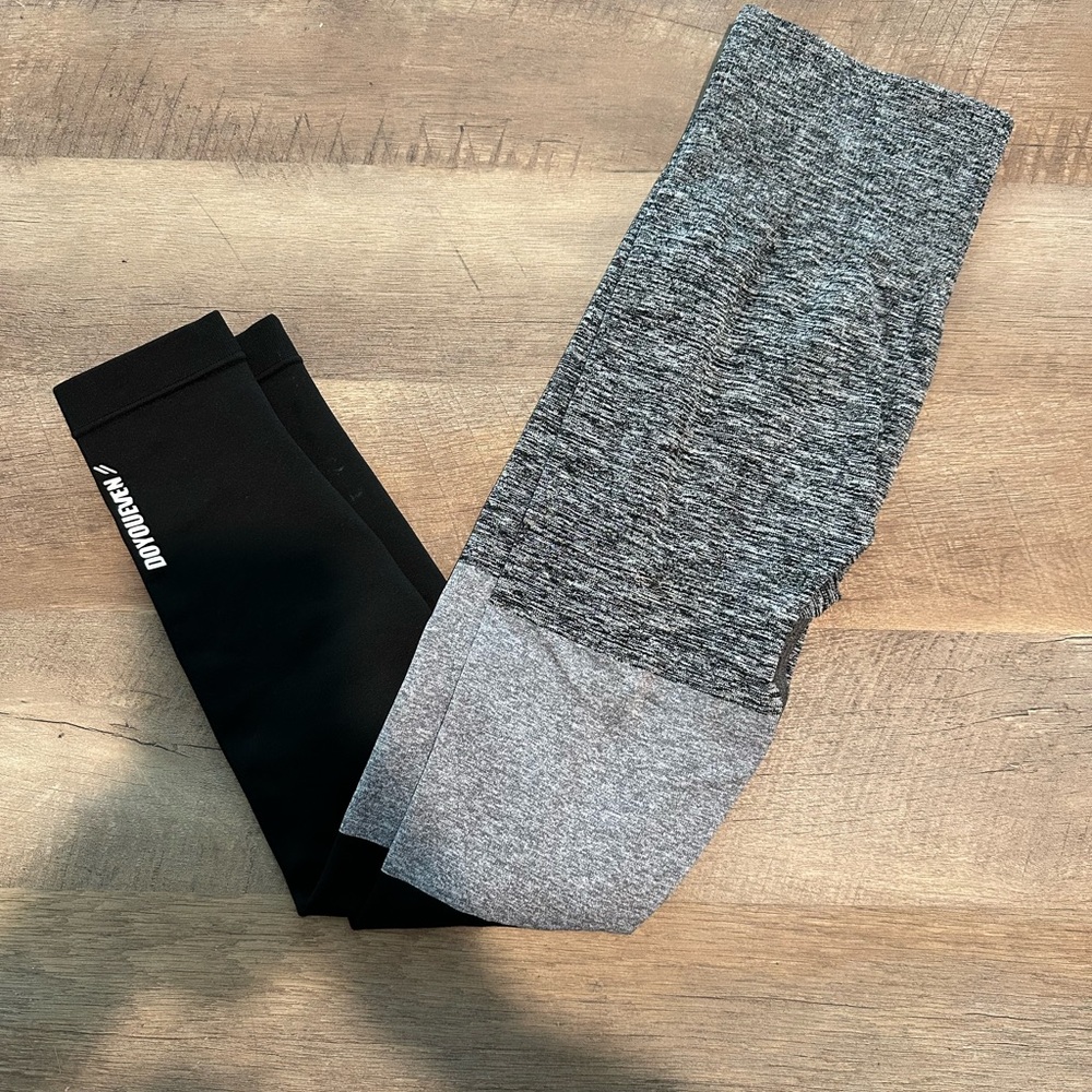 DoYouEven Grey and Black Leggings